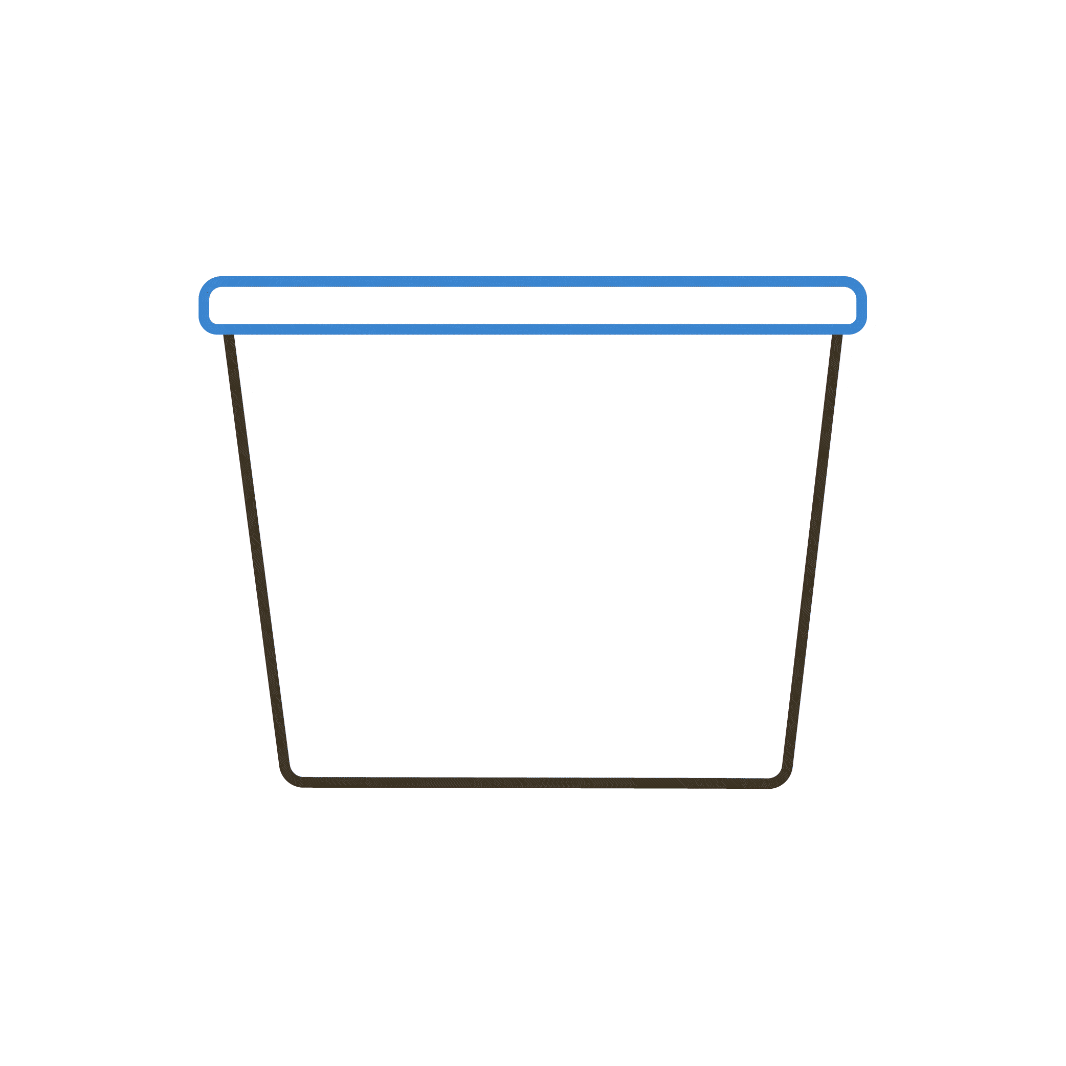 Juujbox storage bin being filled with college essentials