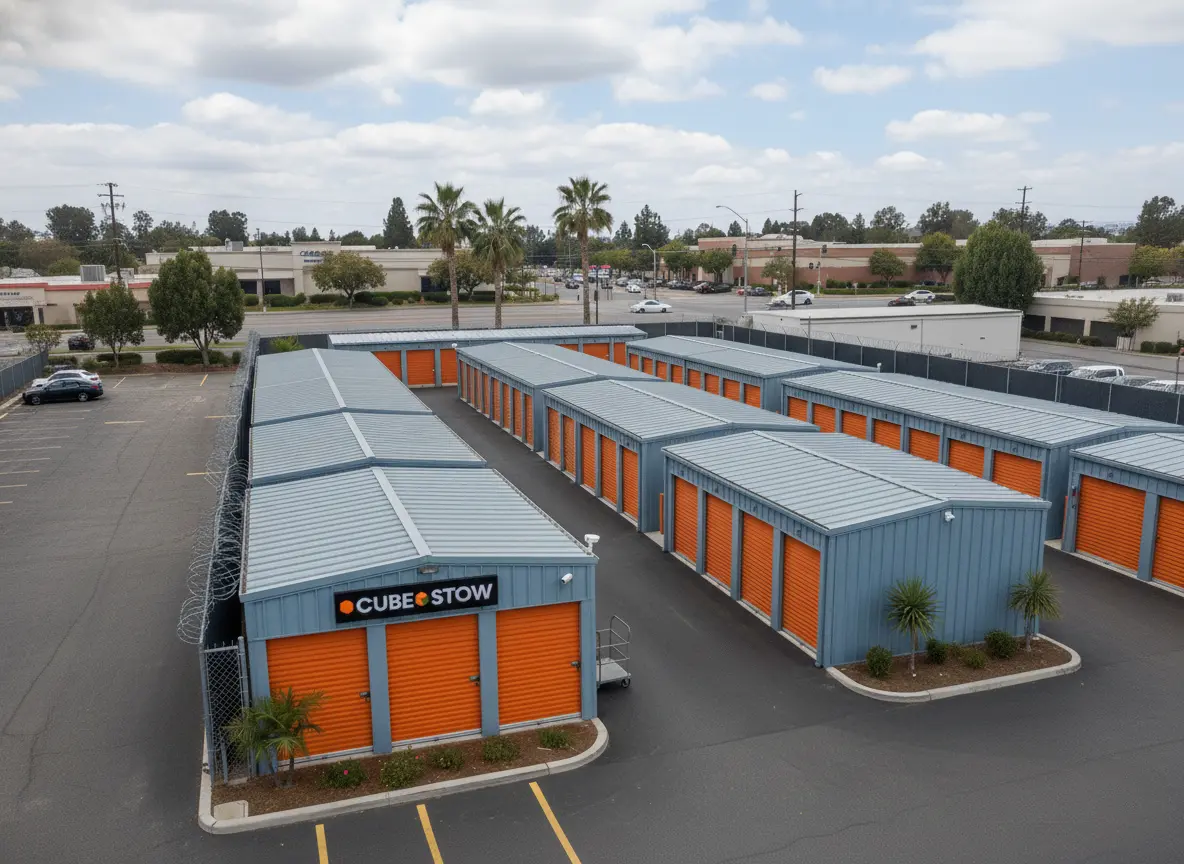 Compact mini storage units with organized compartments