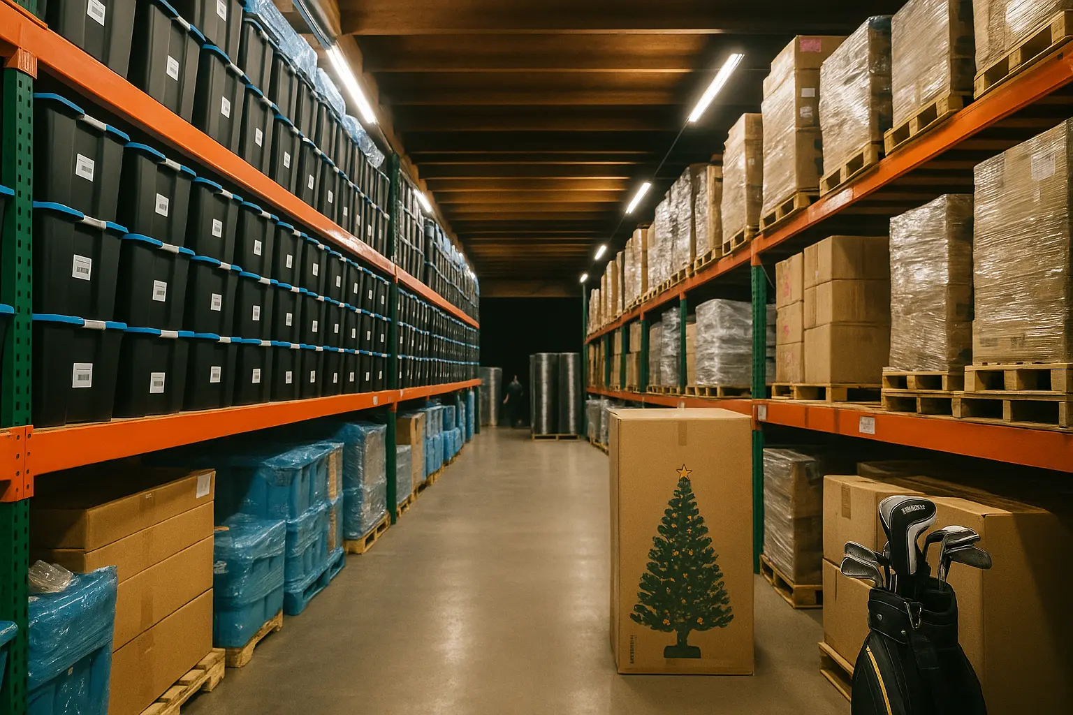 Pallet storage and receiving operations in San Diego warehouse