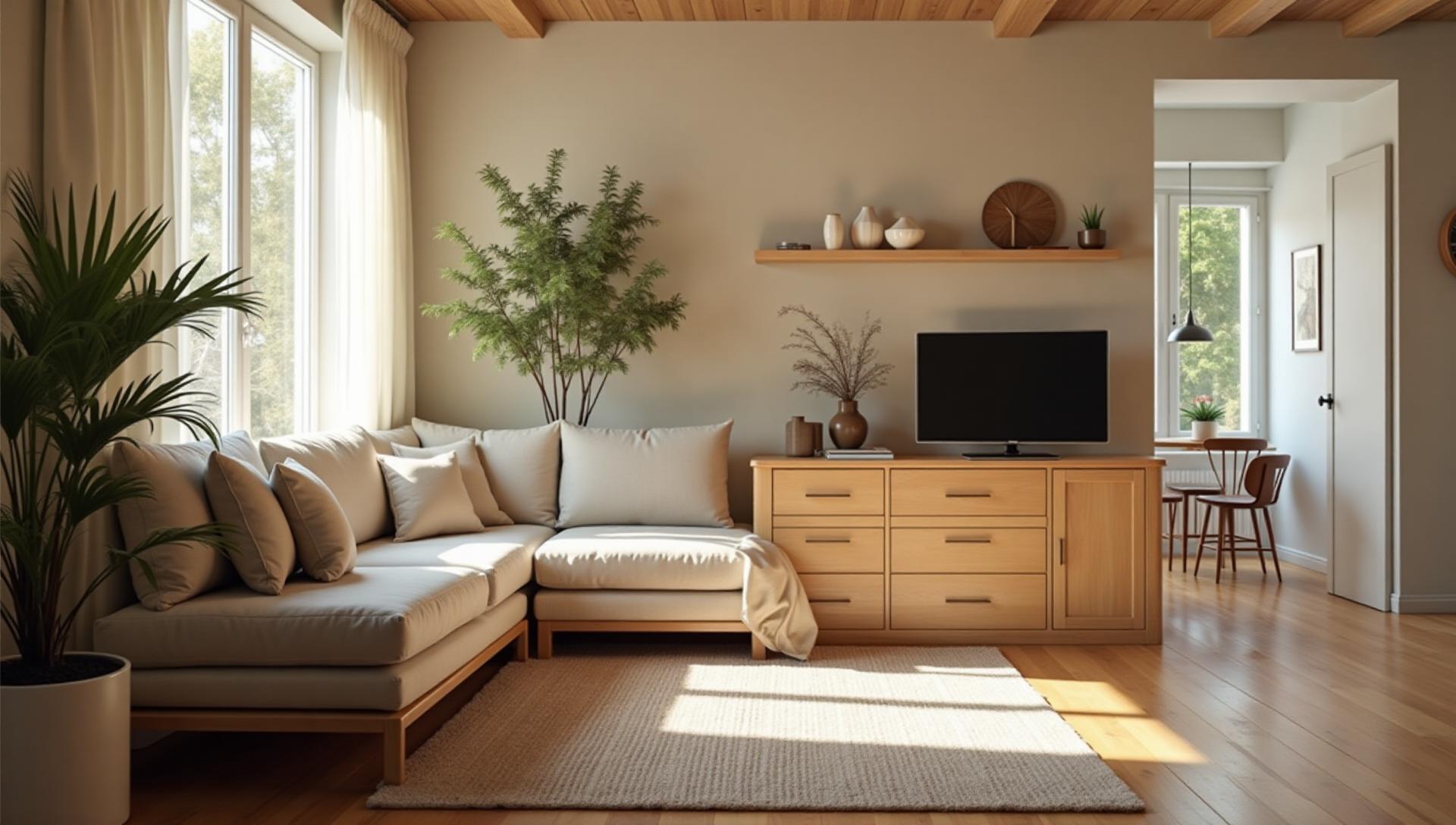 Before and after comparison showing cluttered and organized living spaces representing mental clarity