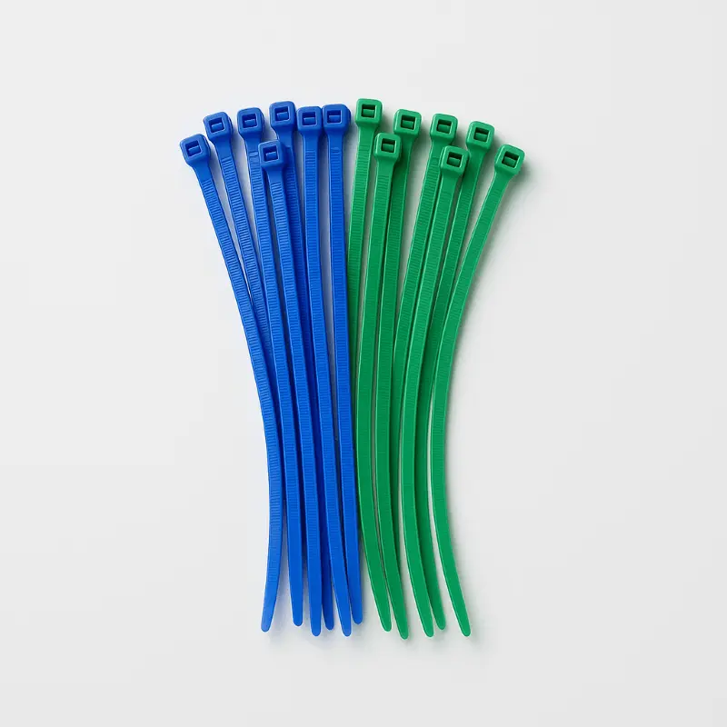 Blue and green Juujbox zip ties for easy post-move options